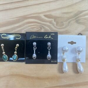 Lot of 3 pairs of earrings - unbranded